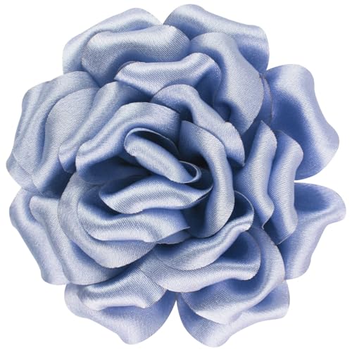 Image of 4.3 inch Red Rose Hair Clip Large Flower Brooches for Women | Charming Flowers Pins for Clothes | Turn Heads with Stylish Rose Hair Clip Flower Brooch Pin for Clothes & Clips for Woman