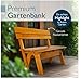 Beautissu Gartenbank Wetterfest Holz 3 Sitzer 150 cm breit – Garten Holzbank Outdoor Strapazierfähiges Robustes & Lackiertes Massivholz Bank für Balkon Terrasse Wintergarten Innenhof Parkbank – GR
