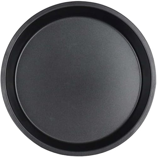 PHILISENMALL Bandeja redonda de acero al carbono para hornear pizza, antiadherente, fácil limpieza, bandeja de pizza de calentamiento rápido y