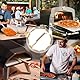 Pizzaofen Bürste mit schaber, Pizzastein Bürste Lang 56cm, Pizzaofen Besen, Pizza Bürste Messing, Pizzaofen Zubehör Set mit Silikon Ofenhandschuhe für Pizzaofen Gasgrill,Ofenbürste