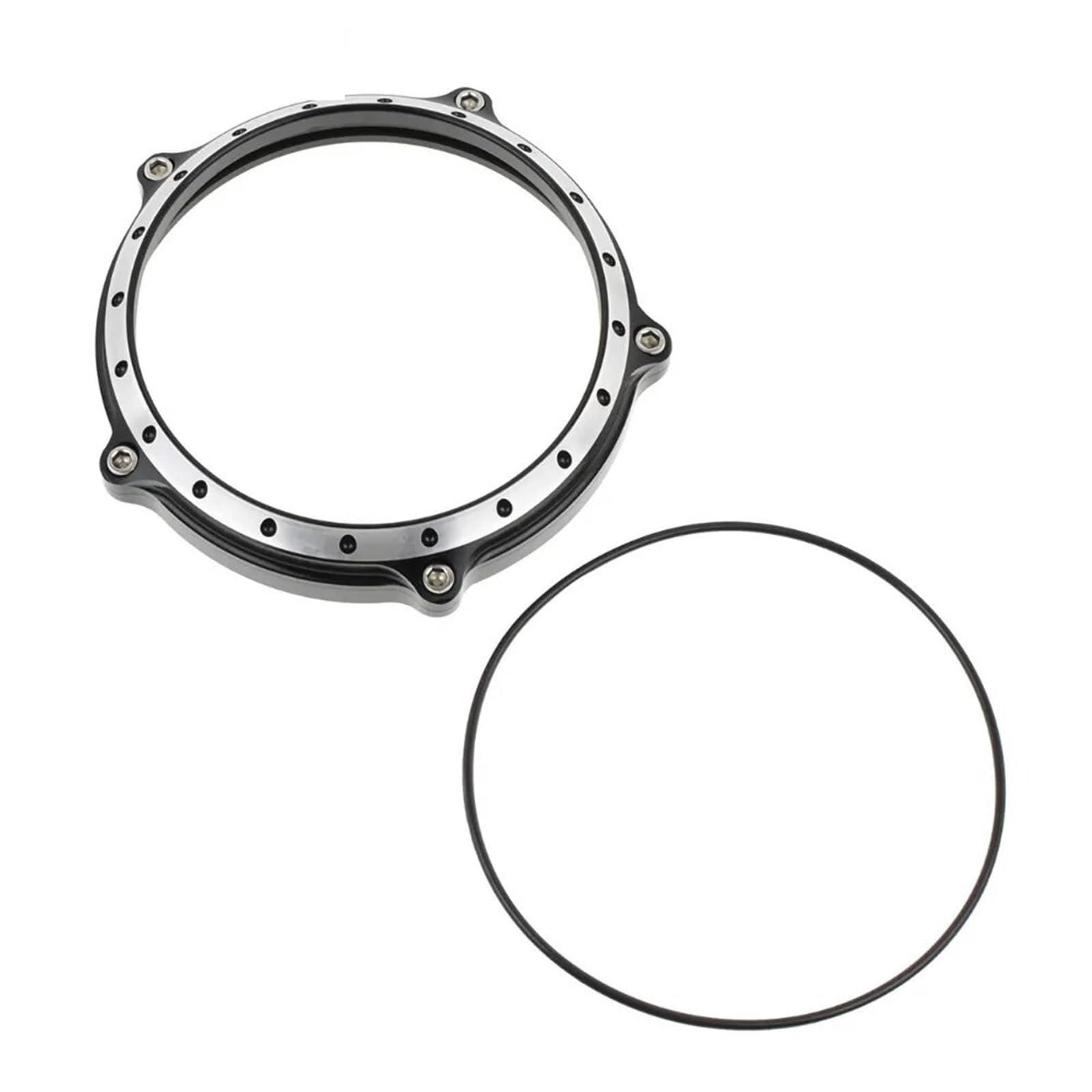 Motorcycle 5.75" Headlight Lamp for Bezel Trim Ring Black&White