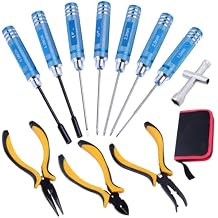 Hobbypark 11 in 1 Professional Multi RC Tools Kits Box Set Hex Driver Allen Keys Screwdriver Pliers Wrench Repair for RC Car Multirotors Airplane Boat