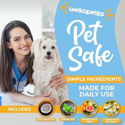 VetWipe Toalhetes de dedo para limpeza de dentes para cães - Kit de escova de dentes e escovação den