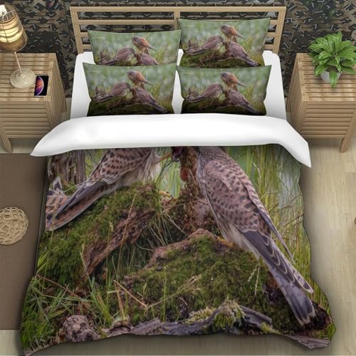 Housse de couette oiseau en microfibre super douce avec fermeture éclair - 5