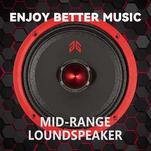 Image of MX65E1 Loudspeaker 6.5 Inch Midrange 400 Watts 6 Ohms Red Bullet, Premium Quality Audio Door Speakers for Car or Truck Stereo Sound System, Red (2 Speakers)