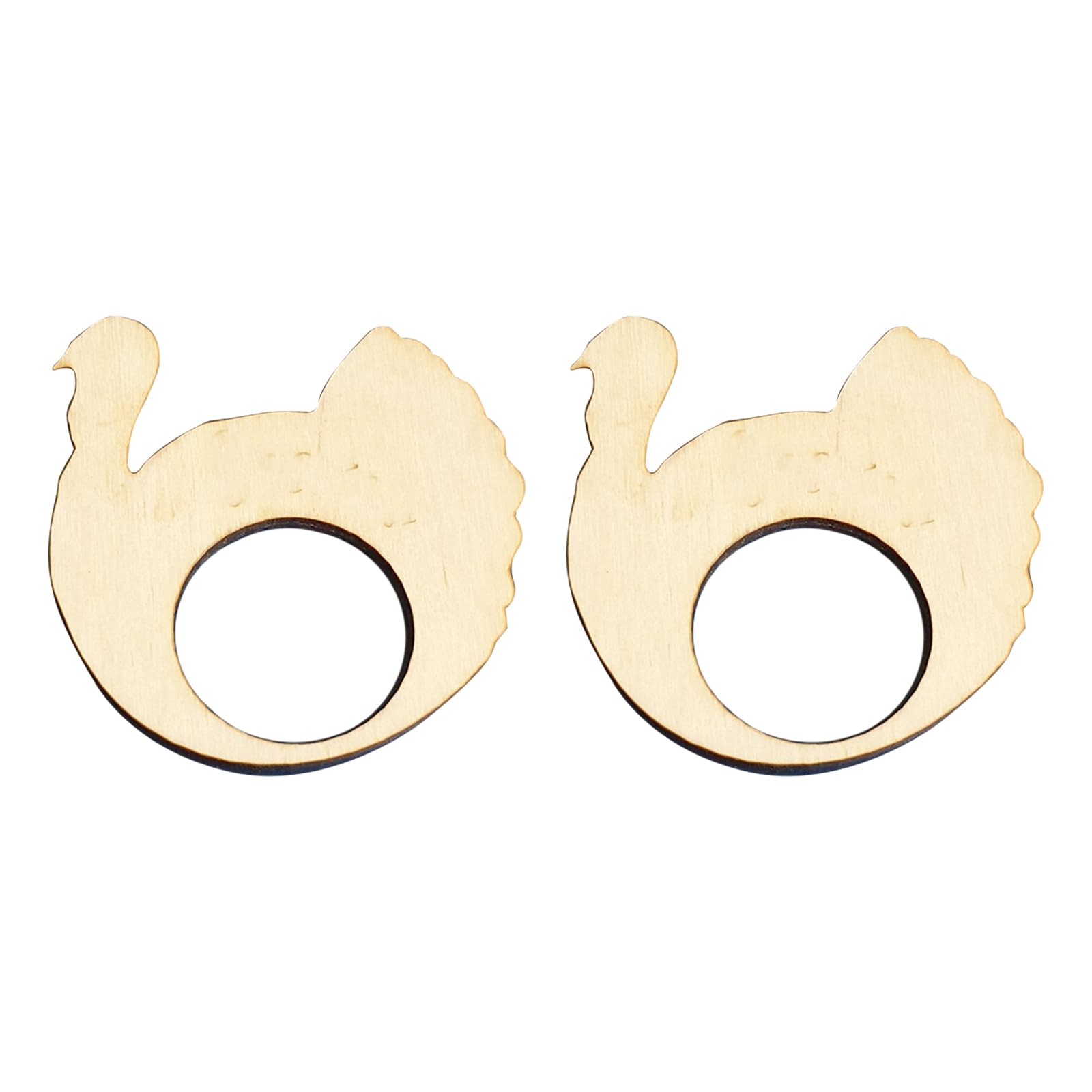 2pcs Cartoon Turkey Napkin Home Party Hotel Wood Napkin Holders Table Decoration for Thanksgiving Day Dinner Party