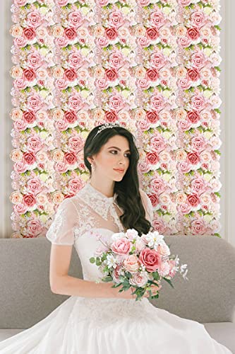 Serwalin Artificial Flowers Pink Flowers Silk Cake Flowers Fake Flowers Combo For Wedding Bridal Bouquets Centerpieces Arrangements Baby Shower Party Cake Home Decor #TOP6