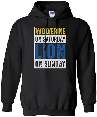 Wolverine and Lion Hoodie Sweatshirt Unisex