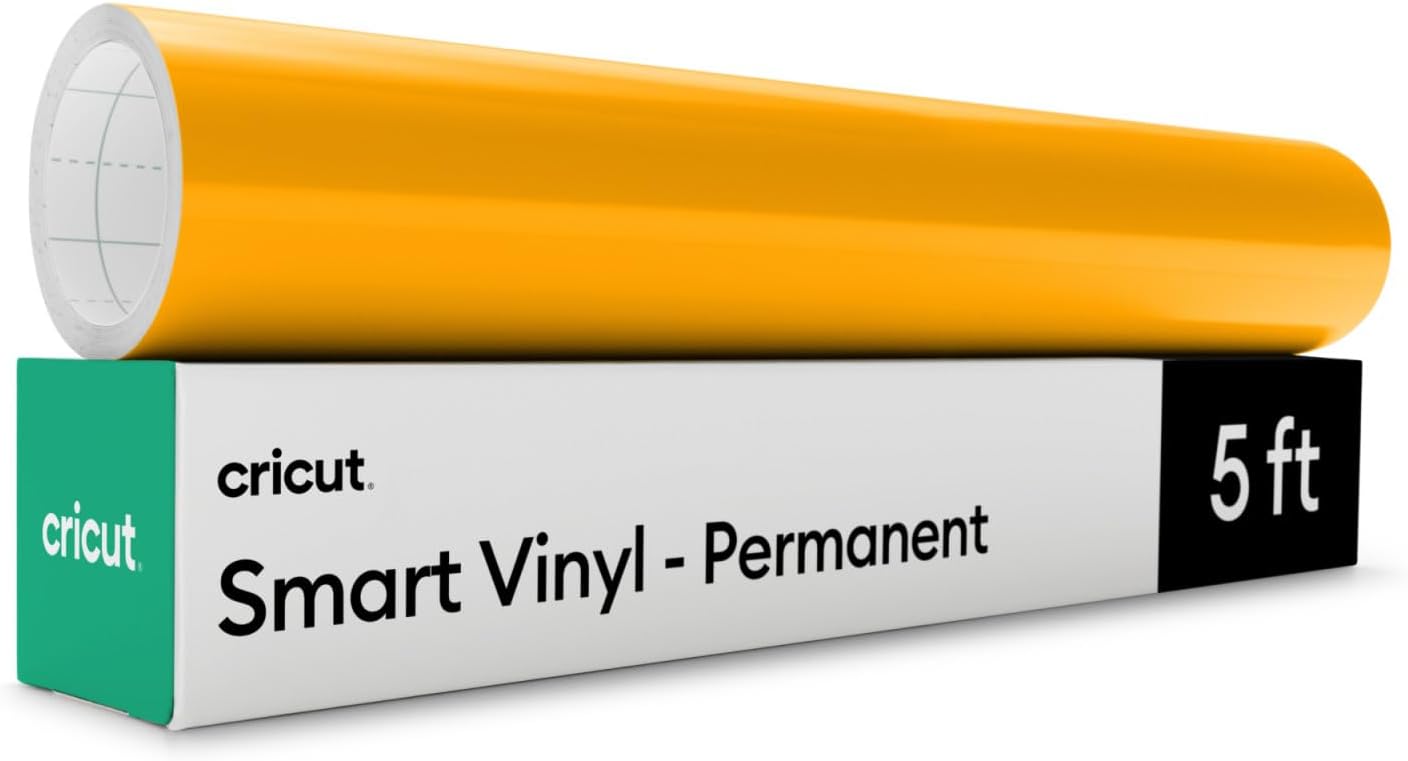 Smart Permanent Vinyl, Maize Yellow (13in x 5ft) - for Maker & Explore Machines