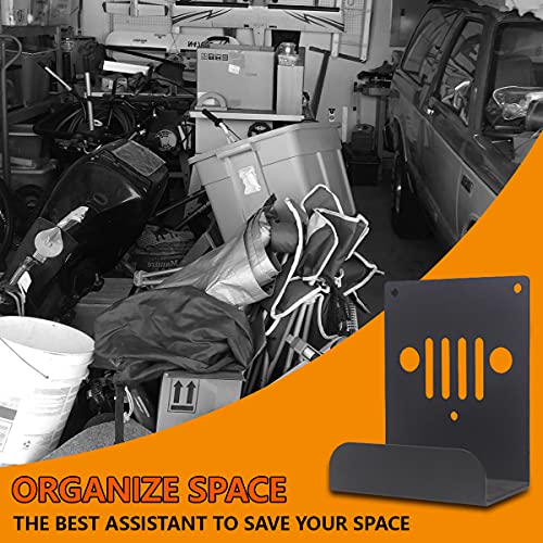 A-KARCK Wall Mount Door Hangers 4pcs, Door Storage Bracket with Rubber Lining Compatible with Jeep Wrangler JK JKU JL, Saving Garage Space by A-KARCK - Image 4