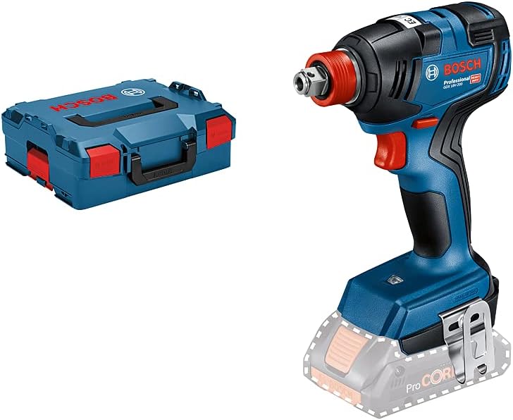 – Bosch Professional 18V System Cordless Impact Driver GDX 18V-200 (max. Torque of 200 Nm, incl. L-BOXX 136, Without Battery/Charger)