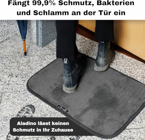 Aladino il tappeto Magico® - Das Original Fußmatte und Schmutzfangmatte für Innen- und Außenbereich, rutschfest und maschinenwaschbar, ultra saugfähiger Teppich, Badematten, Haus und Küche, Italy Made