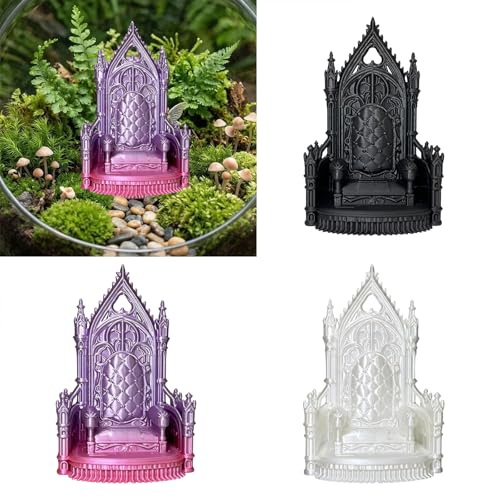 ZBIianxer Statue de trône Miniature élégante imprimée en 3D, Artisanat décoratif pour étagère, Collection de Table, Chaise Sombre de 11cm de Haut, Figurine – vue 2