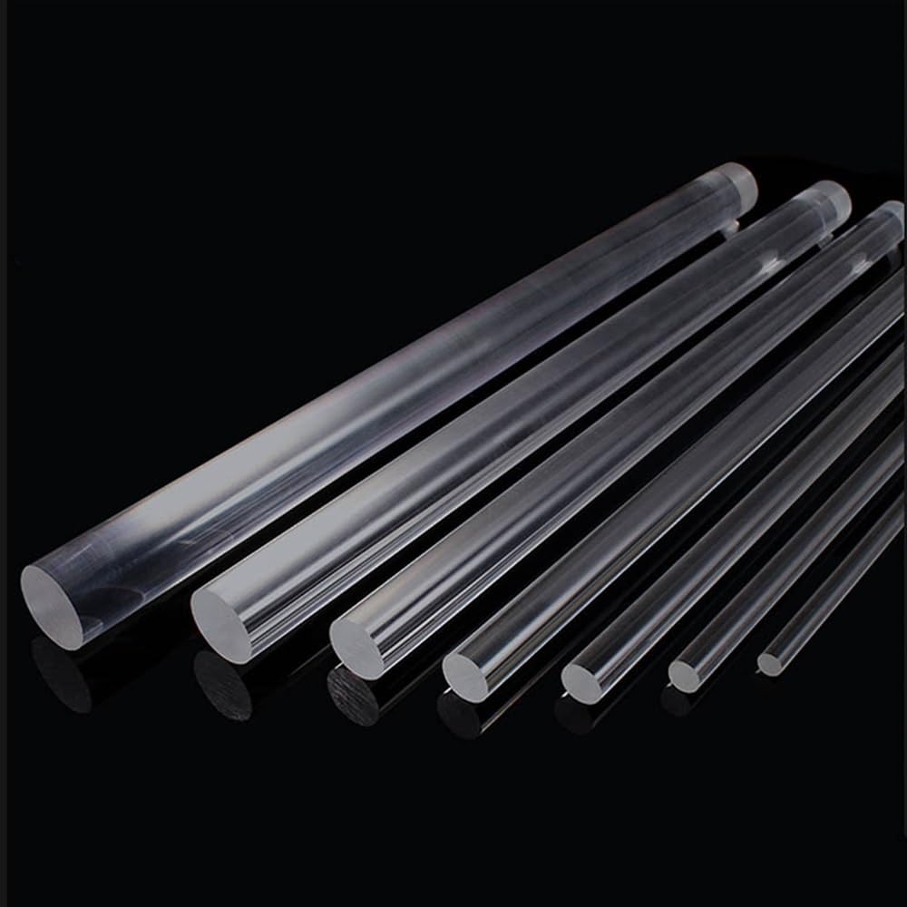 Okrągły pręt akrylowy, Przezroczysty, solidny akrylowy pręt o średnicy 8-20 mm x 100-300 L do dekoracji tortu(12x300mm)