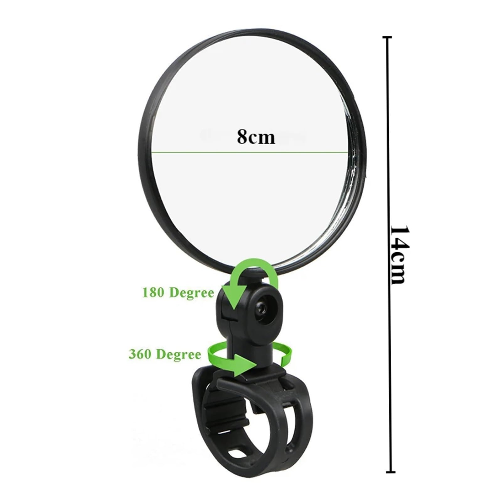 Fahrradspiegel 1/2 stücke Fahrrad Rund Rückspiegel Rotation Reiten Einstellbar Radfahren Lenker(2pcs)
