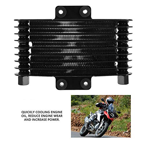 Notorcycle chłodziarka 250 cm³, 125 ml zamiennik chłodnicy oleju silnikowego do 125CC-250CC motocykl Dirt Bike ATV (czarny)