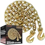 VULCAN Safety/Binder Chain with Clevis Grab Hooks - Grade 70-5/16 Inch x 10 Foot - 4,700 Pound Safe Working Load