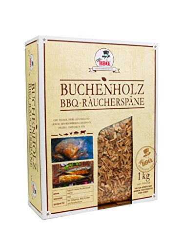 Mr. BBQ Räucherspäne BUCHE, grobe Körnung, 1 kg Räucherspäne, Räuchern, Smoken