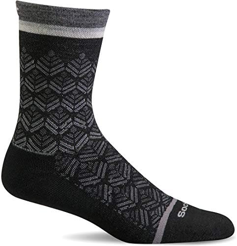 Sockwell Women's Bunion Crew Socks (Black, Medium/Large)