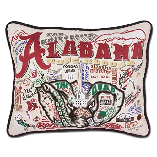 Catstudio University of Alabama Collegiate Hand Embroidered Pillow