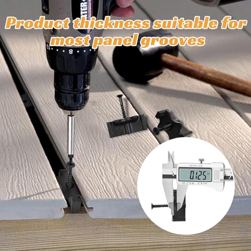 500er Pack versteckte Deckbefestigungen für Composite-Terrassendielen, Clips mit Metall-Deckschrauben, universelle Hideaway-Befestigungselemente Kunststoffclips