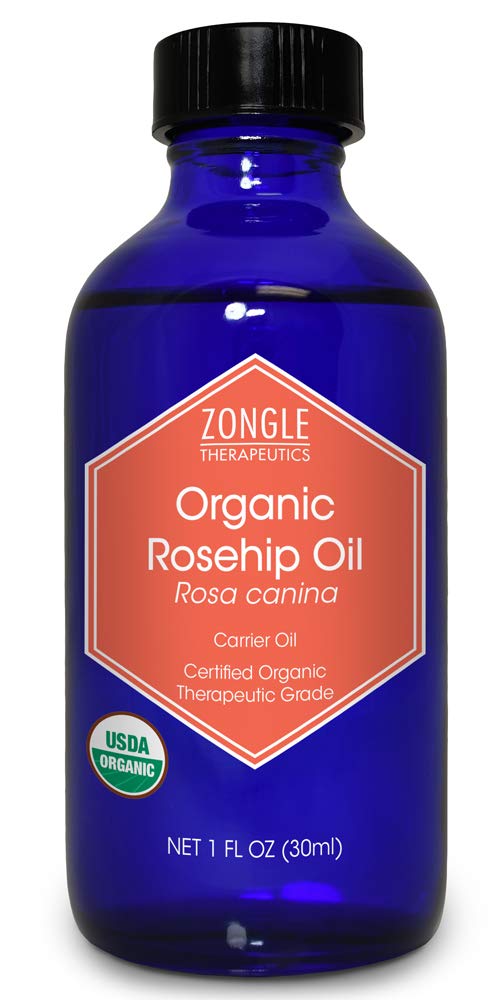 Zongle TherapeuticsUSDA Certified Organic Rosehip Oil, Rosa Canina, Cold Pressed, 1 oz