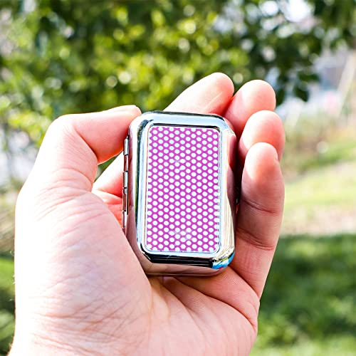 Image of 1PC Mini Compact Portable Ashtray, Stainless Steel Table-top Ash Tray, Creative Fashion Personality Small Car Ashtrays with Lid for Outdoor Travelling Camping
