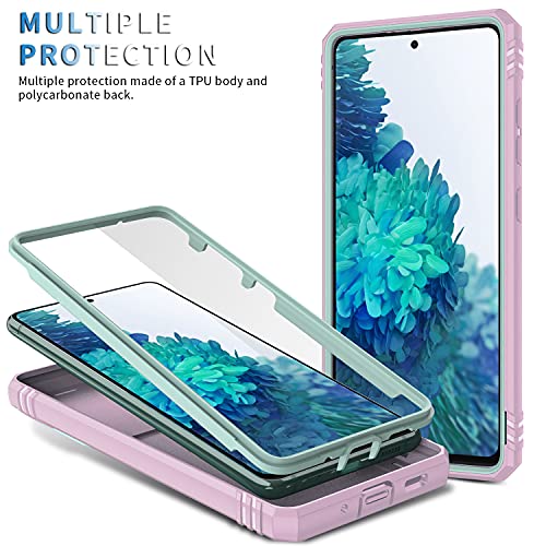 Ylzhe for Samsung S20 FE 5G Case, S20 FE Phone Case with Slide Camera Cover, Military-Grade Heavy Duty Magnetic Kickstand Car Mount Protective Case for Samsung Galaxy S20 FE Case,MintGreen＋Pink by Ylzhe - Used condition - Image 9