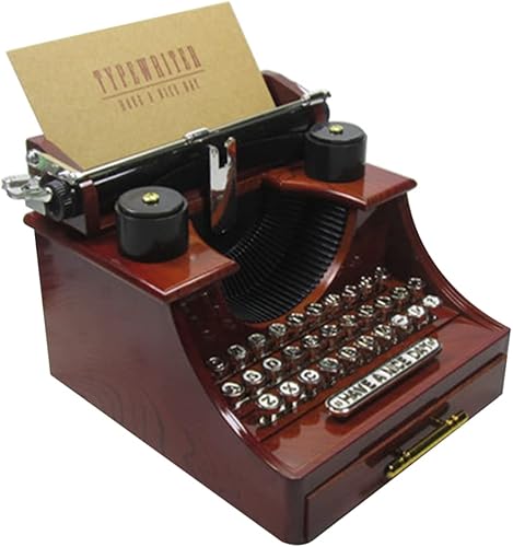 BESPORTBLE Caja de música para máquina de escribir, juguete de música, contenedor de joyería, juguete musical, adorno de escritorio, 1 ud