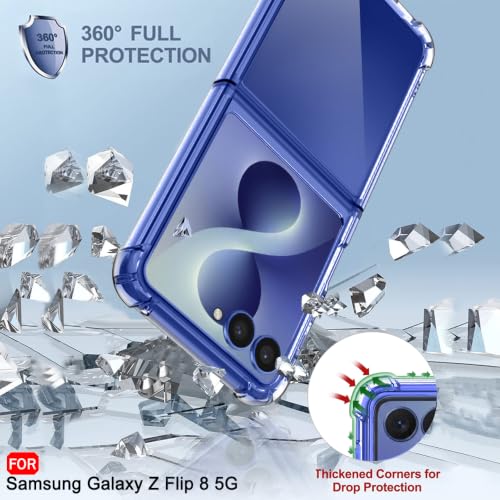 Image of TheGiftKart Crystal Clear Back Cover Case for Samsung Galaxy Z Flip 8 5G | 360 Degree Protection | Shock Proof Design | Hard Back Cover Case for Samsung Z Flip8 5G (PC & TPU, Transparent Bumper)