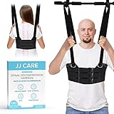 JJ CARE Spinal Decompression Harness, Hanging Upside Down Back Stretcher for Lower Pain Relief, Back Traction & Spine Decompression of Bulging, Degenerative and Herniated Disc.