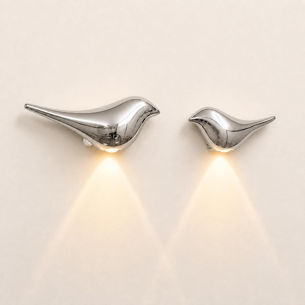 Civicia Silver Motion Sensor Night Light Indoor, Magnetic Wall Lamp,