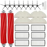 Bvhonwe 20 Pack Roborock Q7 Replacement Parts Compatible for Xiaomi Mi Mijia Roborock Q7 Q7+ Q7 Max Q7 Max+ Vacuum Cleaner,2 Main Brush, 6 Filter, 8 Side Brush, 4 Mop Cloth