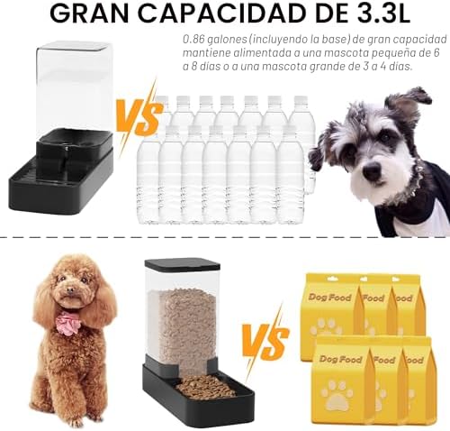 Automatic Cat Feeder and Water Dispenser in Set with — top-down angle highlighting key features