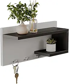 Porta chaves Nero Organizador Decoração Casa Branco e Preto