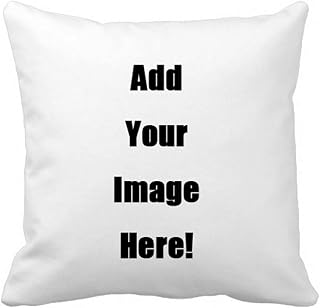 Shop&Three Custom Photo Throw Pillow Covers 18x18 - Personalized Text Pet Pictures Indoor/Outdoor Wedding Gifts