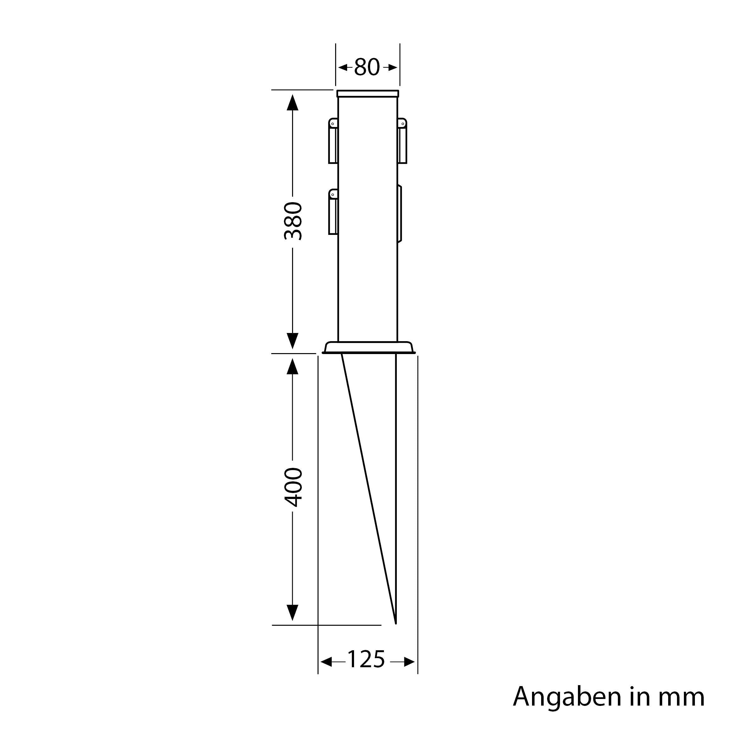 ledscom.de Columna de enchufes para jardín Polly, 3 enchufes, con estaca para el Exterior, IP44, 3 enchufes, Smart Home, Antracita, Cuadrada, 38 cm