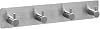DELTAHOME Stainless Steel 4 Knobs Bathrobe Strap Towel Holder - Bathroom Strap - inox - Self Adhesive