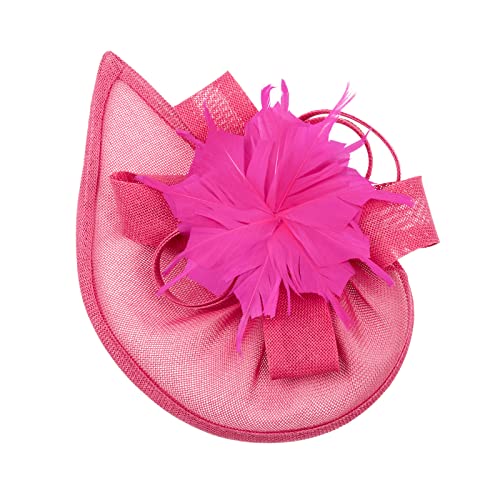 Image of DRESHOW Women Fascinator Hats Tea Party Hat Vintage Pillbox Hat Headband for Cocktail