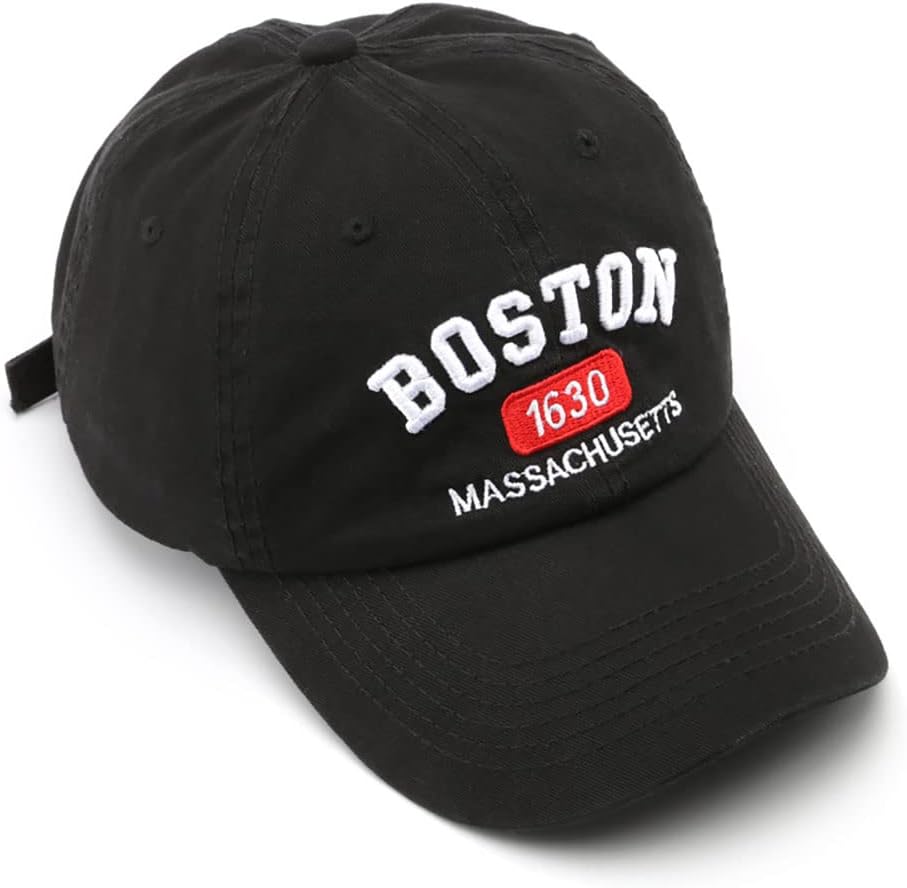 Boston Cap Unisex Baseball Cap Sun Hat Adjustable Trucker Cap - Image 3