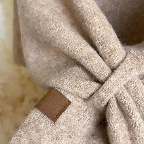 Pashmina Shawl Wraps for Women, Knitted Triangle Shawl, Women's Solid Color Wool Blend Shawl4