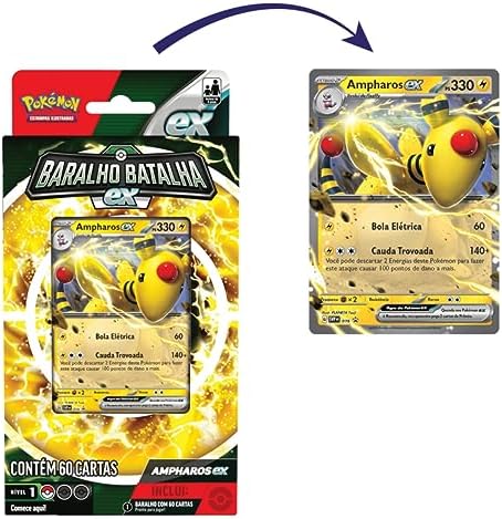 Card Game Pokémon TCG Deck Baralho de Batalha Ampharos EX
