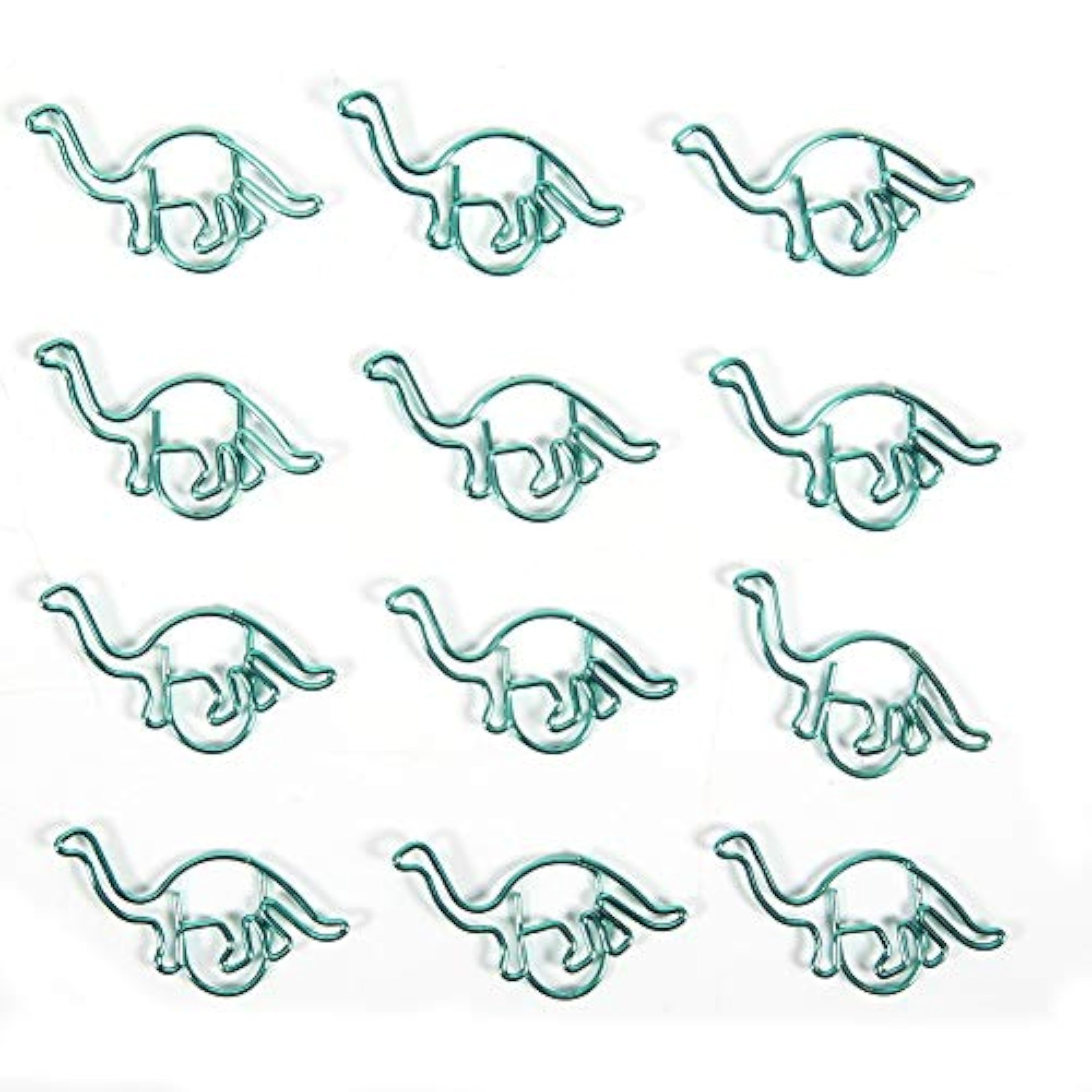 12 Piezas de Dinosaurio Clip de Papel con Forma de Animal Metal Divertido Marcador Clips de Documento para Escritorio de Oficina Escolar Suministros de Organización de Regalo