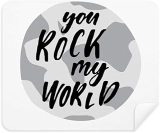 You Rock My World Quote Style Cleaning Cloth Screen Cleaner 2pcs Suede Fabric