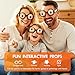 Hgkvnul Crazy Eyes Glasses, Funny Winking Glasses, Blinking Glasses with Manual Blink Action, for Shows & Parties Jokes, Costume (2PCS)