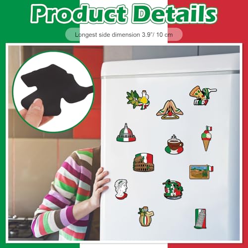 Imanes Decorativos Italianos 12 unidades PVC miniatura 2