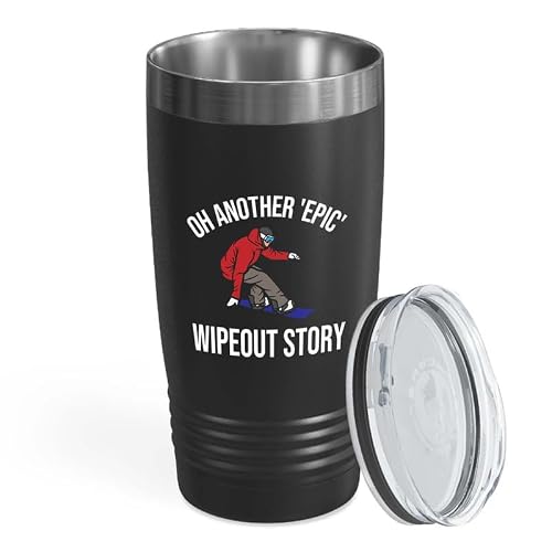 Snowboarding Black Viking Tumbler 20oz