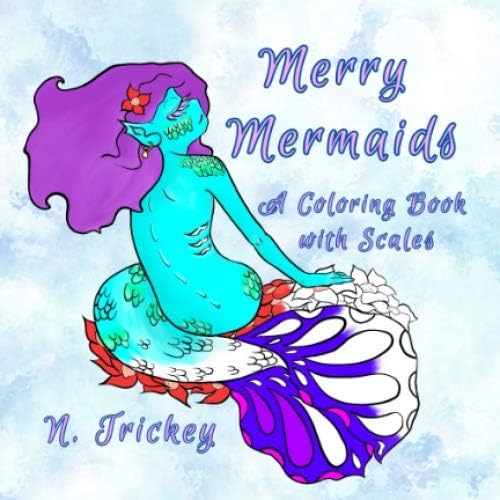Merry Mermaids: A Coloring Book with Scales