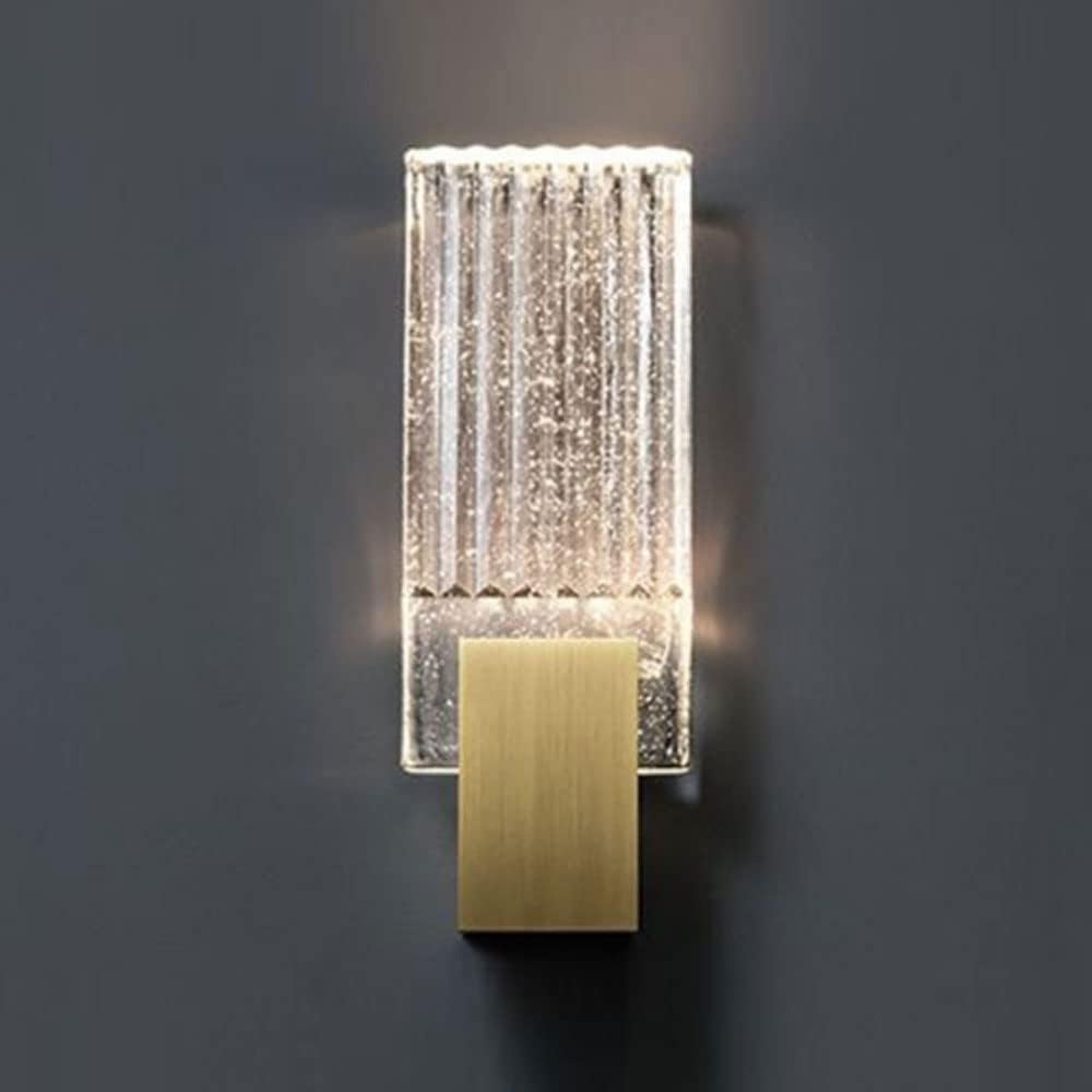 Nordic Crystal Wall Sconces Gold Modern Home Decoration Linear Bar Wall Lighting Luxury Brass Wall Lamp 7W LED Wall Mount Bathroom Vanity Light for Bedroom Bedside Hallway Living Room