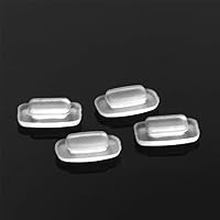 Vista 5 de Eyeglass Nose Pads Pieces 11mm 4Pairs Replacement Square Rectangle Push Slide Slip in Silicone Nosepads for Eye Glasses Eyeglasses Sunglasses Costa